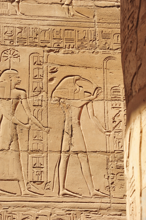 Plate 49 (B93) - Thoth and Seshat inscribing many years or reign for Ramesses II kneeling in kiosk with Amun-Re