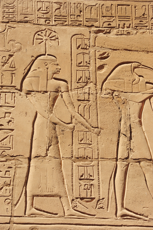 Plate 49 (B93) - Thoth and Seshat inscribing many years or reign for Ramesses II kneeling in kiosk with Amun-Re