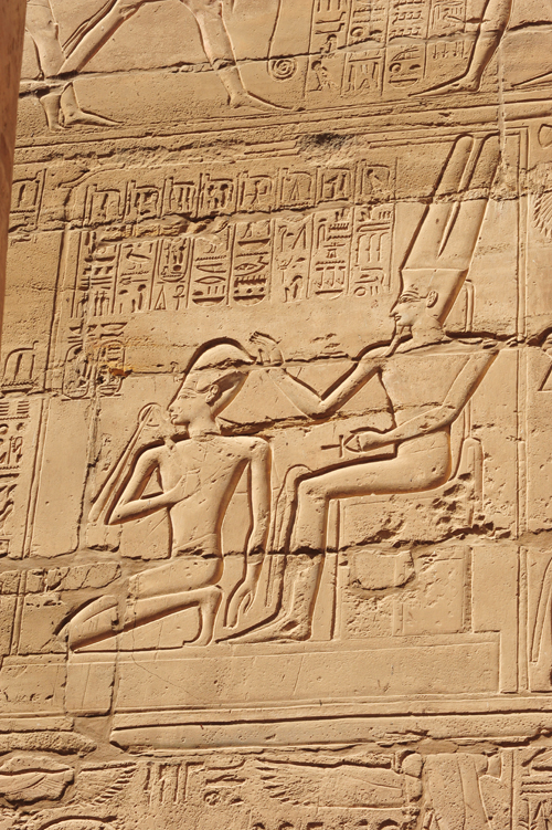 Plate 49 (B93) - Thoth and Seshat inscribing many years or reign for Ramesses II kneeling in kiosk with Amun-Re
