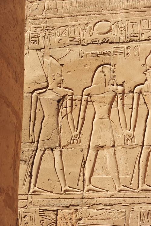 Plate 50 (B94) - Ramesses II being led into the presence of Amun-Re by Monthu and Atum