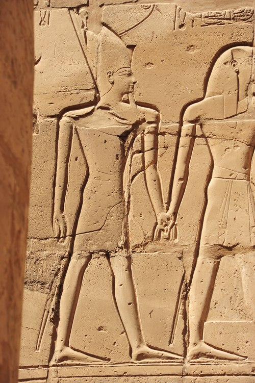 Plate 50 (B94) - Ramesses II being led into the presence of Amun-Re by Monthu and Atum