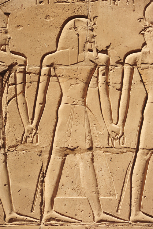 Plate 50 (B94) - Ramesses II being led into the presence of Amun-Re by Monthu and Atum