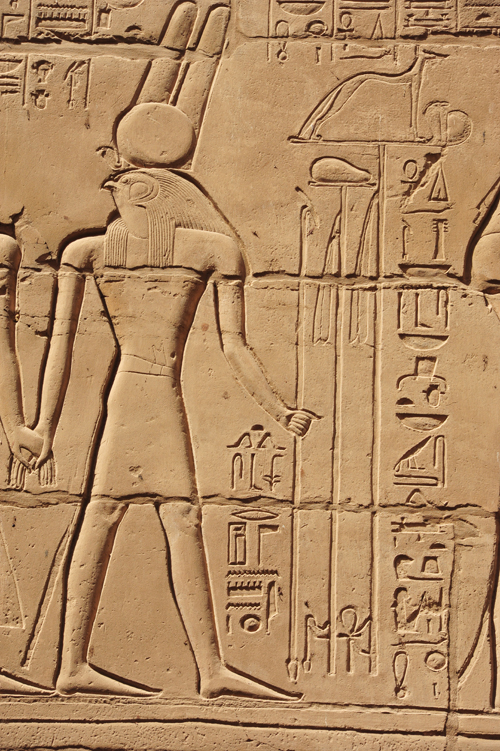 Plate 50 (B94) - Ramesses II being led into the presence of Amun-Re by Monthu and Atum