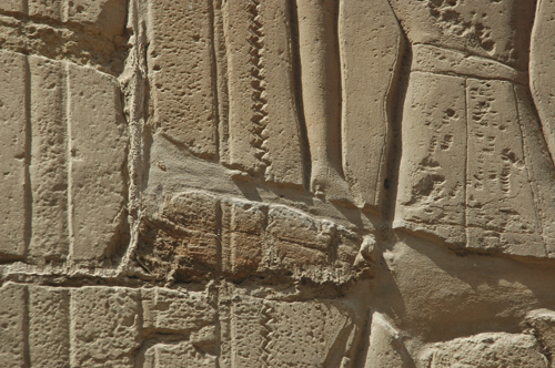 Plate 51 (B95-96) - Ramesses II emerging from the palace (left, B96) and being purified by Khnum (right, B95)