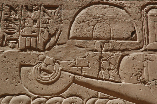 Plate 53 (B99-100) - Ramesses II censing the procession of barks of the Theban Triad followed by Sety I