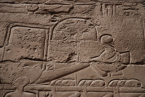 Plate 53 (B99-100) - Ramesses II censing the procession of barks of the Theban Triad followed by Sety I