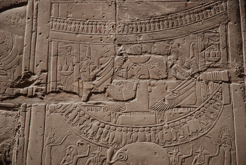 Plate 53 (B99-100) - Ramesses II censing the procession of barks of the Theban Triad followed by Sety I