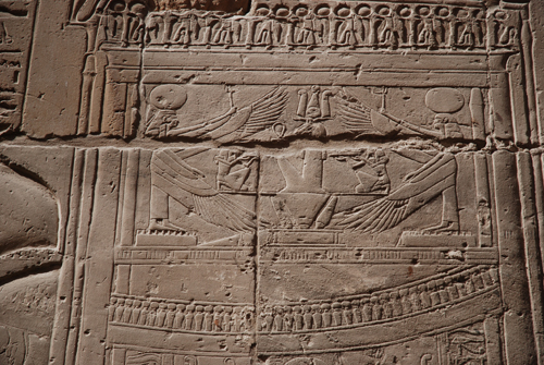 Plate 53 (B99-100) - Ramesses II censing the procession of barks of the Theban Triad followed by Sety I