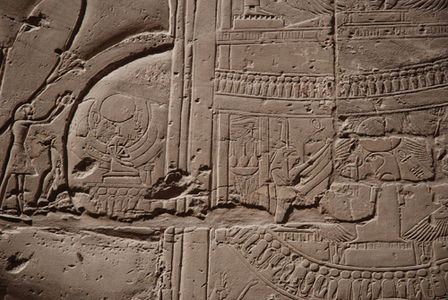 Plate 53 (B99-100) - Ramesses II censing the procession of barks of the Theban Triad followed by Sety I