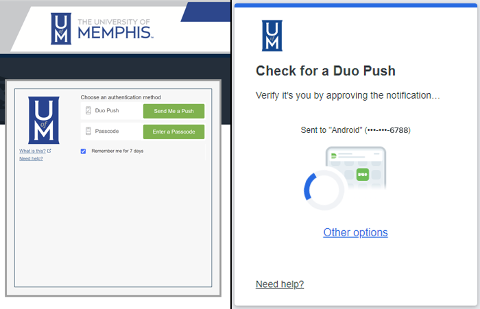 Duo Universal Prompt push notification Duo Universal Prompt push notification