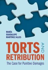Torts and Retribution: The Case for Punitive Damages light blue background with unconnected darker blue puzzle pieces; title in red towards bottom of cover