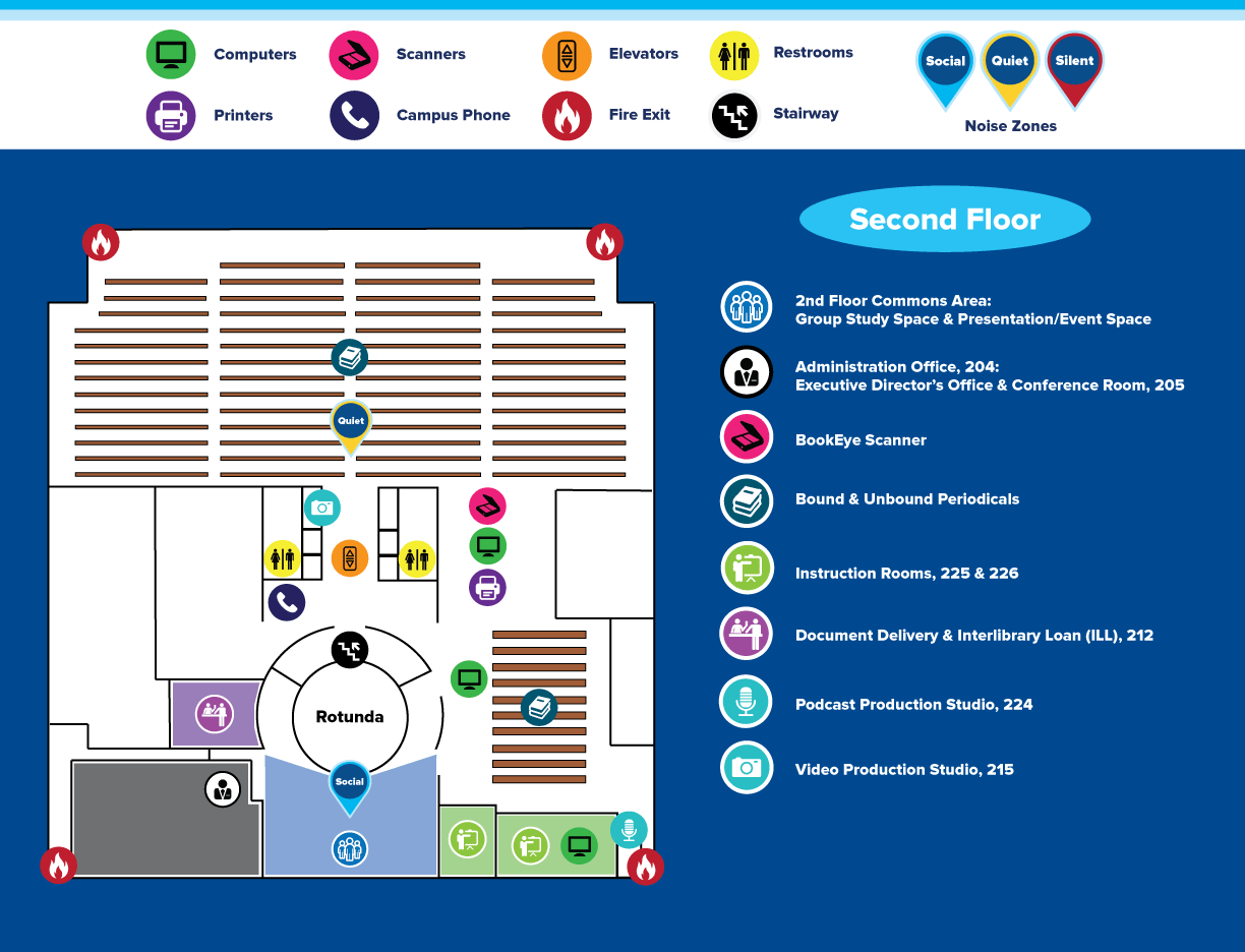 McWherter Library Map, Floor 2