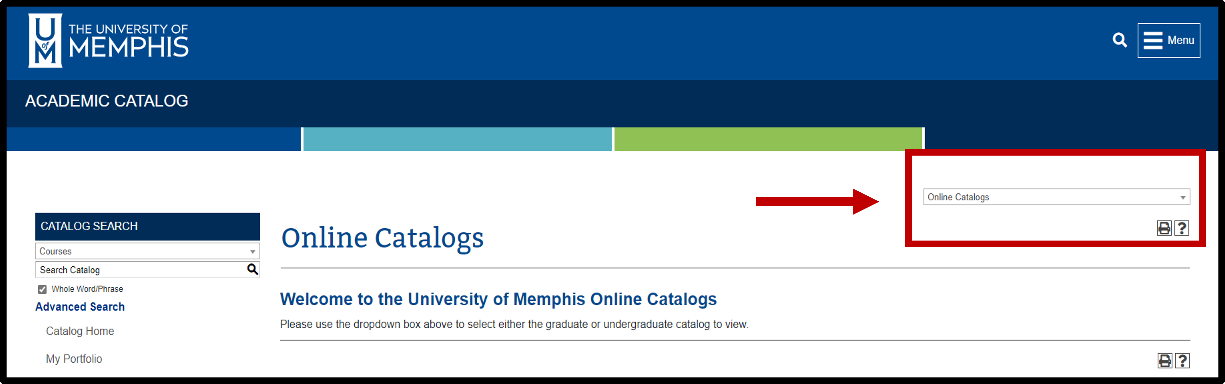 image of the uofm online catalog