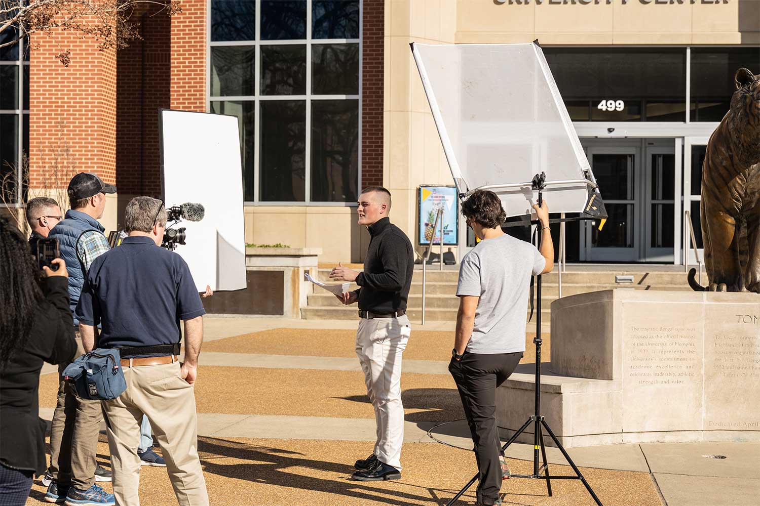 College Tour filming at UofM