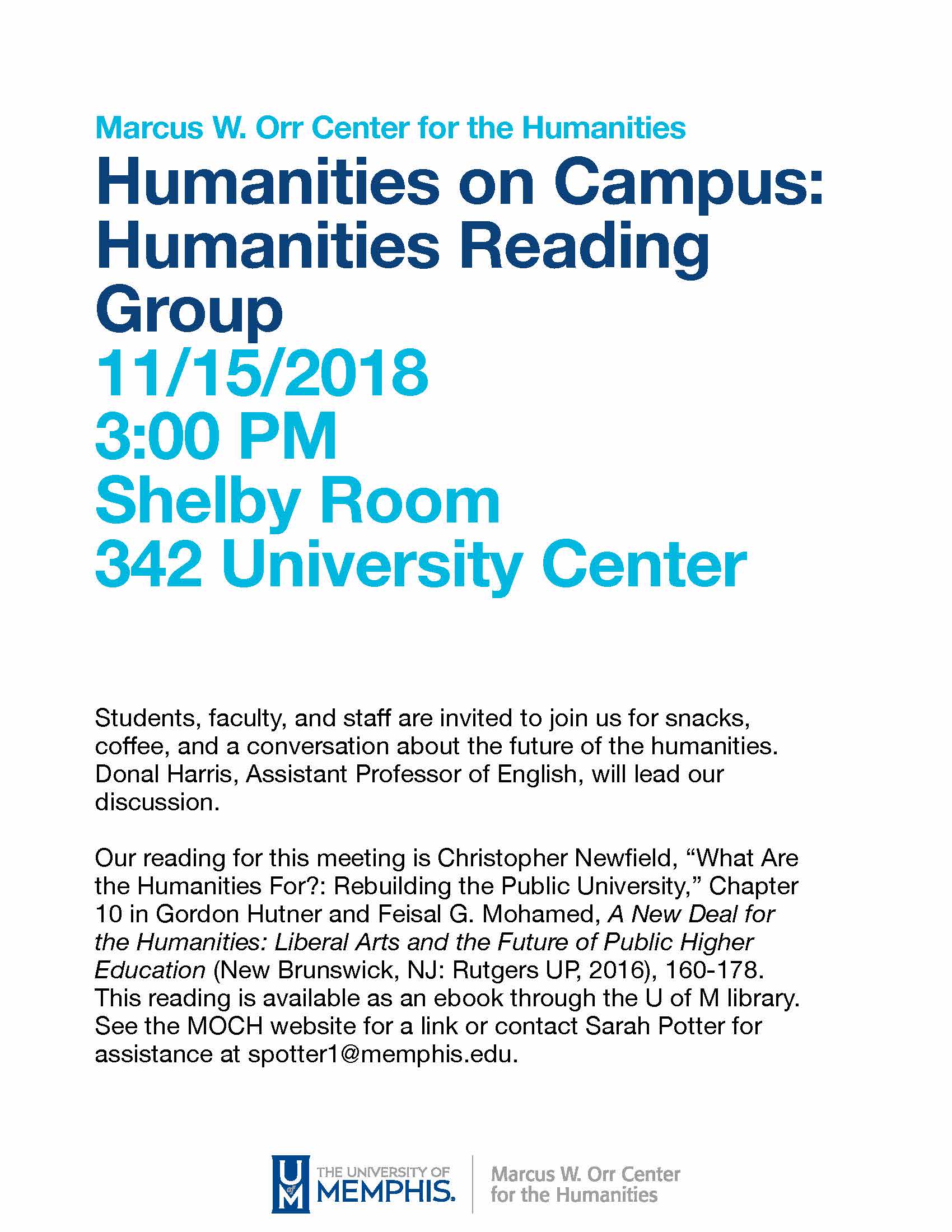 MOCH Humanities on Tap Poster