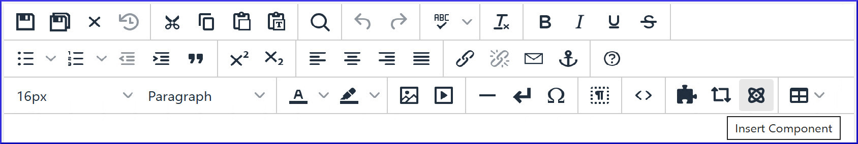 Modern Campus CMS Insert Component Button