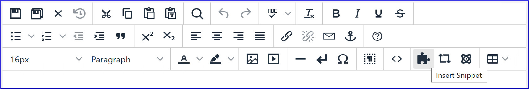 Modern Campus CMS Snippet Button
