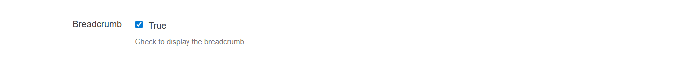 Disable or Enable Breadcrumb Checkbox