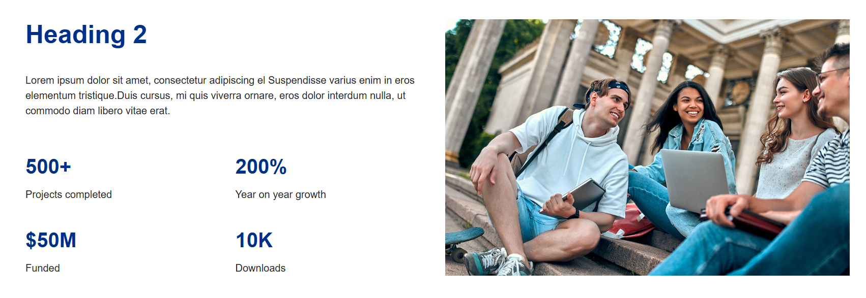 Four Blocks with Right Image Example