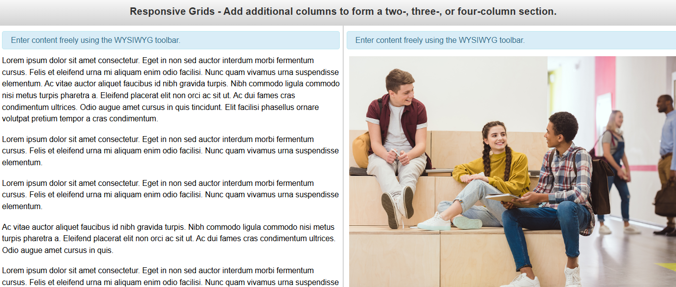 Responsive Grid Form for News Article