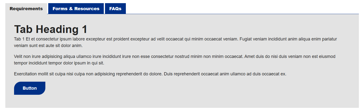 Tabs Snippet Example