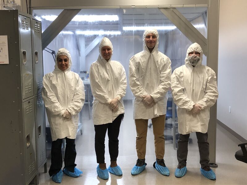 Dr. Sabri and her research group while receiving the phosphorus samples.