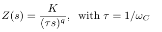 Fractional Order Impedance