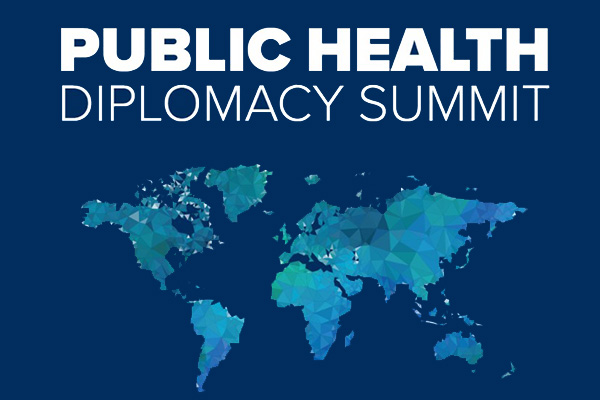 Decorative graphic: world map