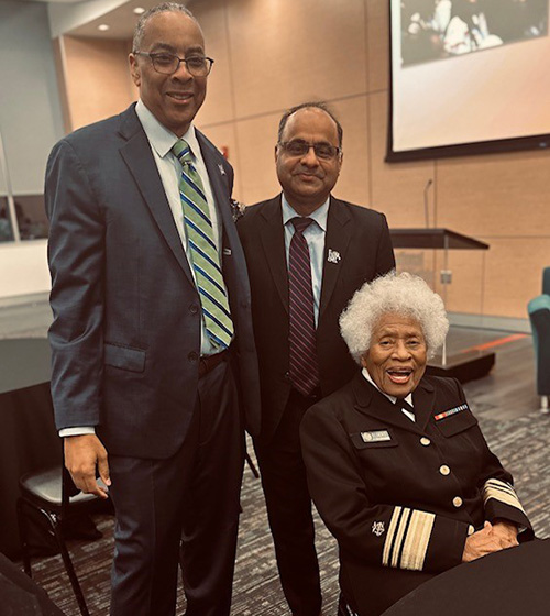 Dr. Dale Sanders and Dean Ashish Joshi at Student National Medical Association