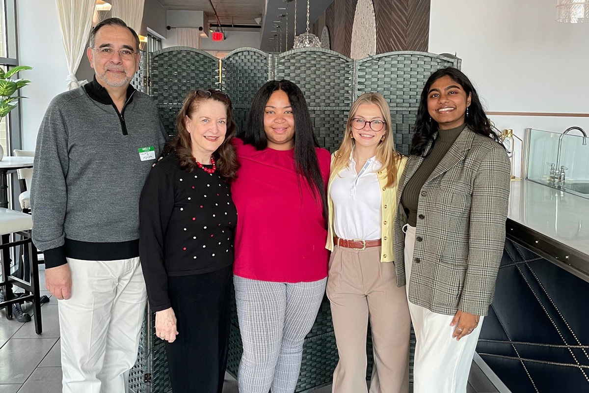 At the Robert Wood Johnson Foundation grantees meeting in Alexandria, VA, March 2025: Fawaz Mzayek, Marian Levy, Clarion J. Harris, Miranda Bosse, Maanasa Kanimilli