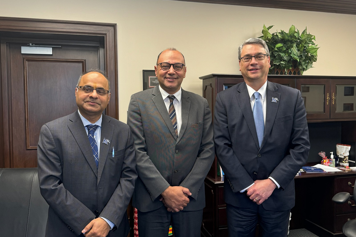 Dr. David Russomanno, Provost and Executive Vice President for Academic Affairs, Professor Ashraf Elmetwally, Professor of Epidemiology, CPHHI, KSAU-HS, and Dr. Ashish Joshi, 