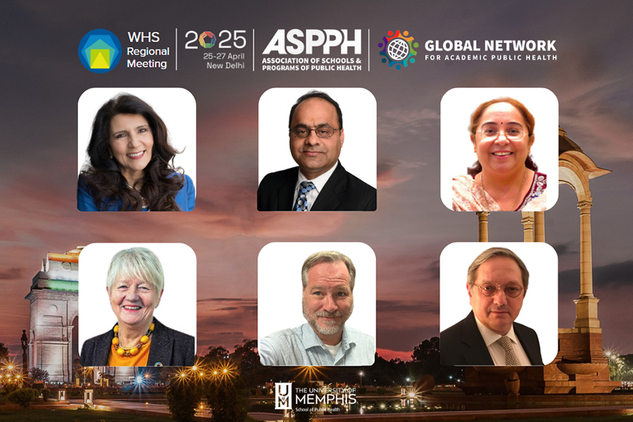 At the World Health Summit Regional Meeting in New Delhi, India: Dean Joshi as moderator for the “Public Health Diplomacy" session