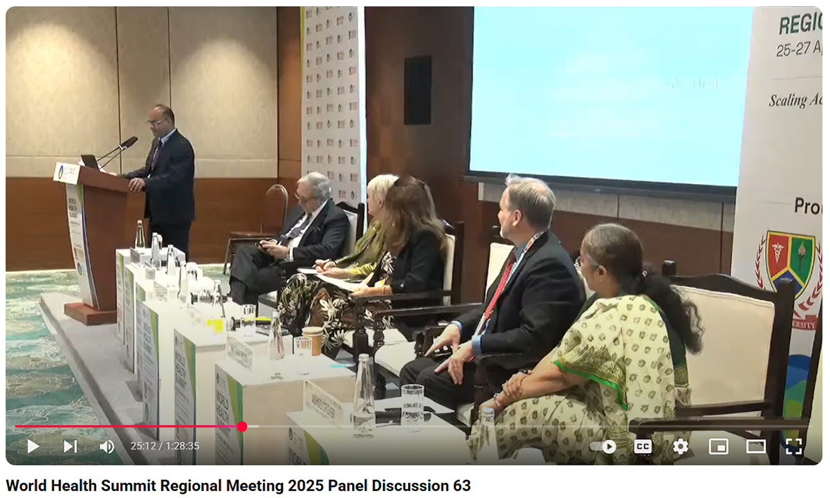 Ashish Joshi and other panelists at World Health Summit Regional Meeting 2025