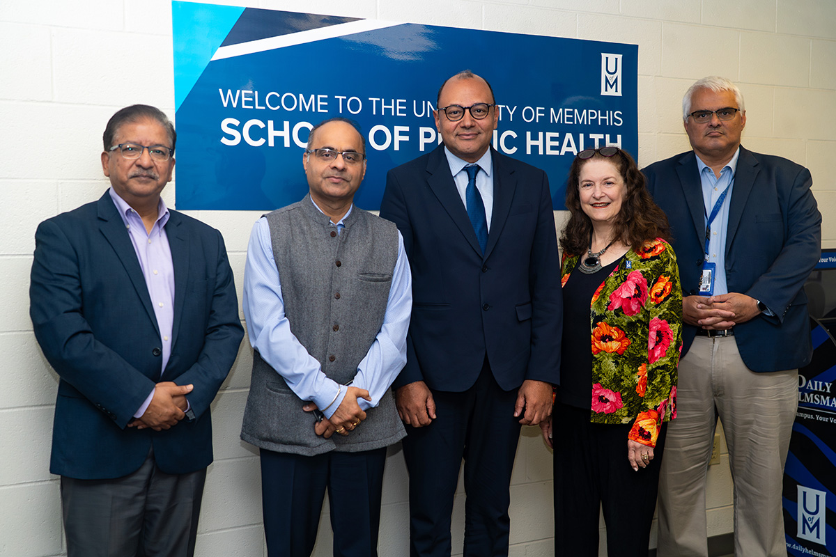 Dr. Ashraf and Deans from UofM SPH