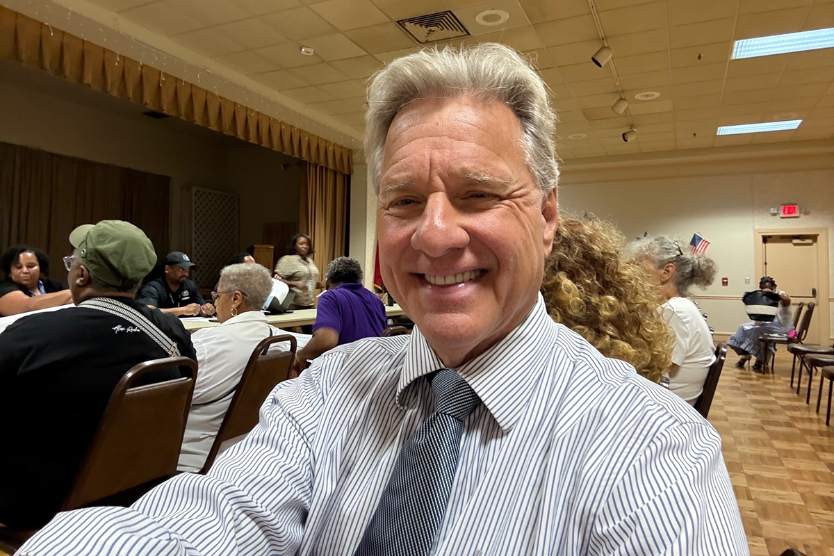 SPH Community Outreach Representative Steve Shular attends the Raleigh Neighborhood Government Partnership meeting at the Frayser-Raleigh Senior Center on July 9, 2025