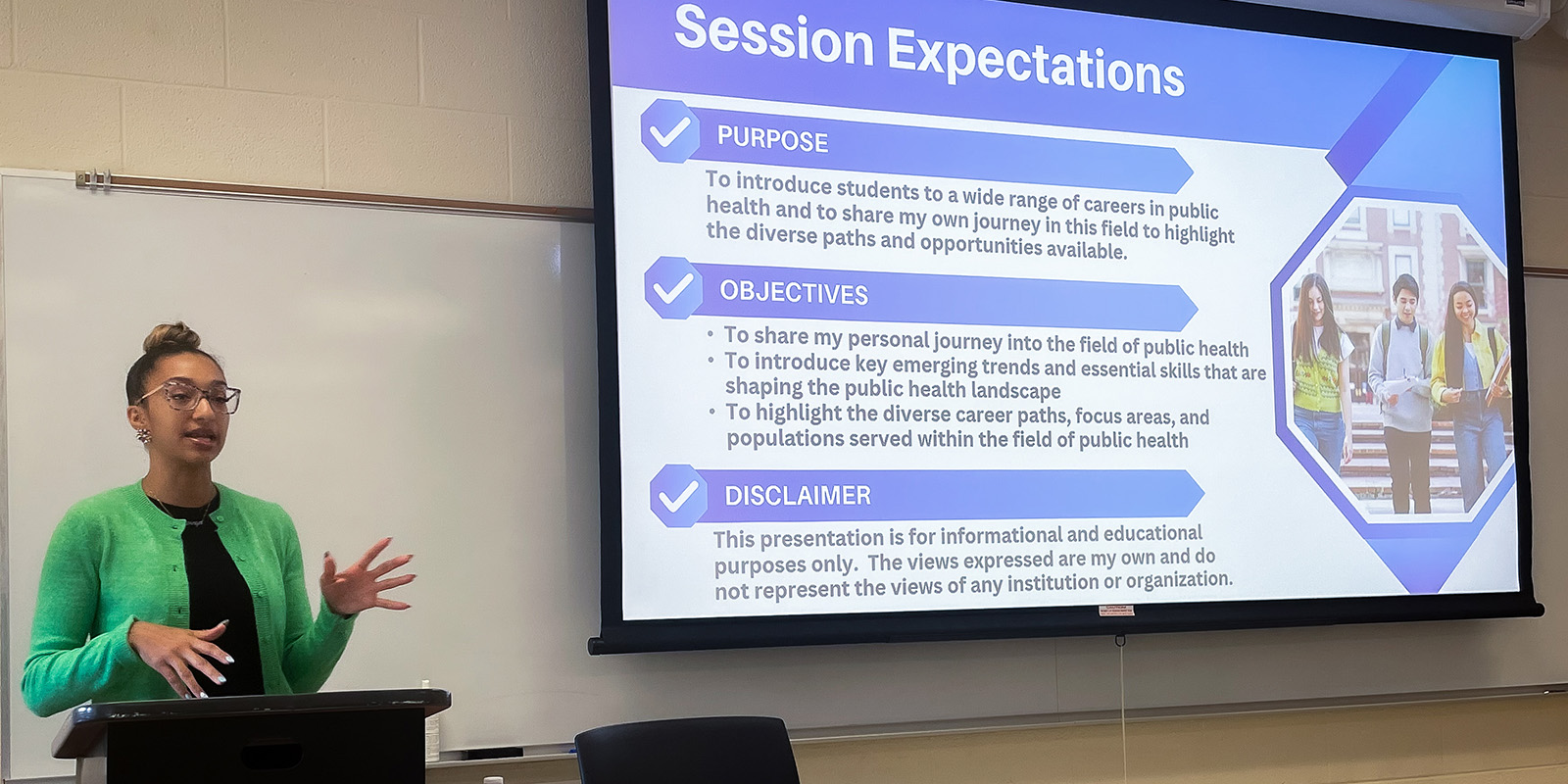 Recommended size: 800 × 600 px University of Memphis School of Public Health Alum, Ms. Kaci Foster