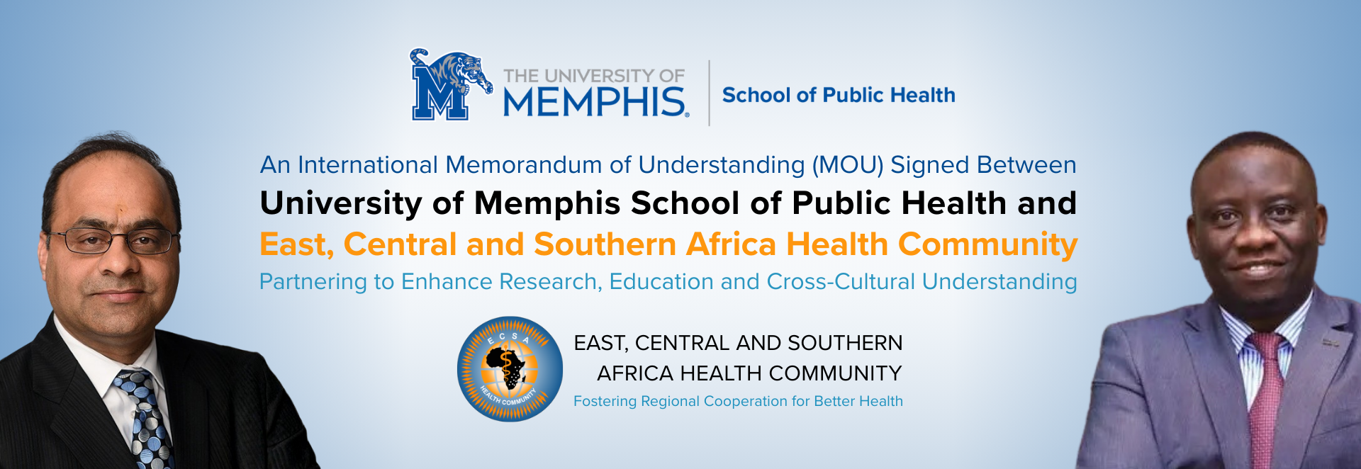 Recommended size: 800 × 600 px An International MOU to advance Public Health Diplomacy initiatives was signed between UoM SPH and ECSA-HC