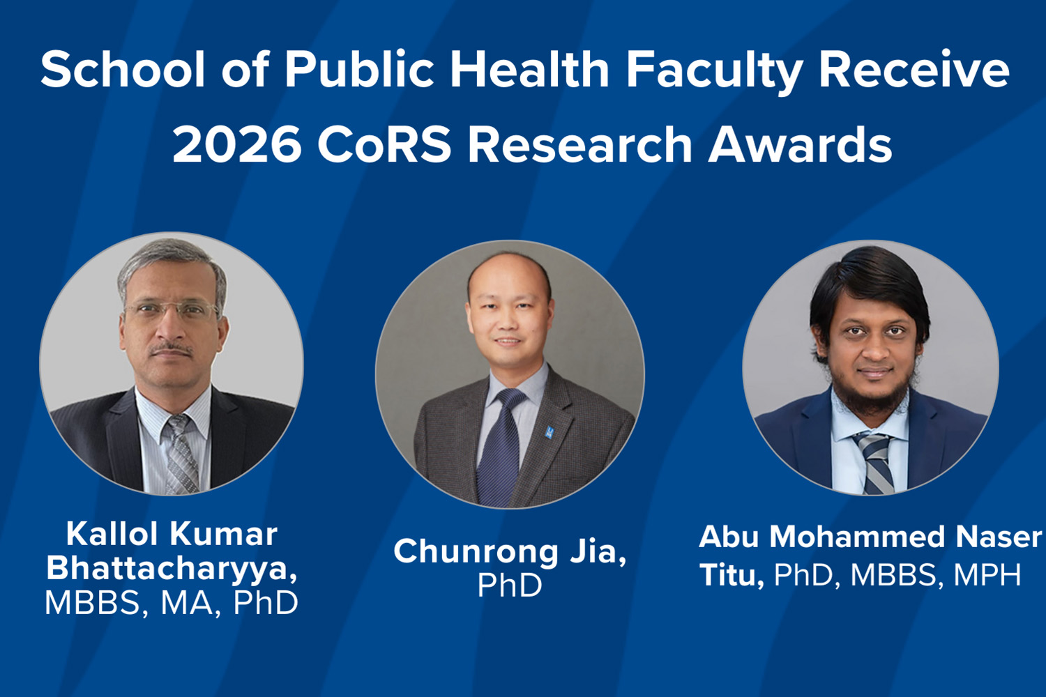 Kallol Kumar Bhattacharyya, MBBS, MA, PhD, Chunrong Jia, PhD and Abu Mohammed Naser Titu, PhD, MBBS, MPH