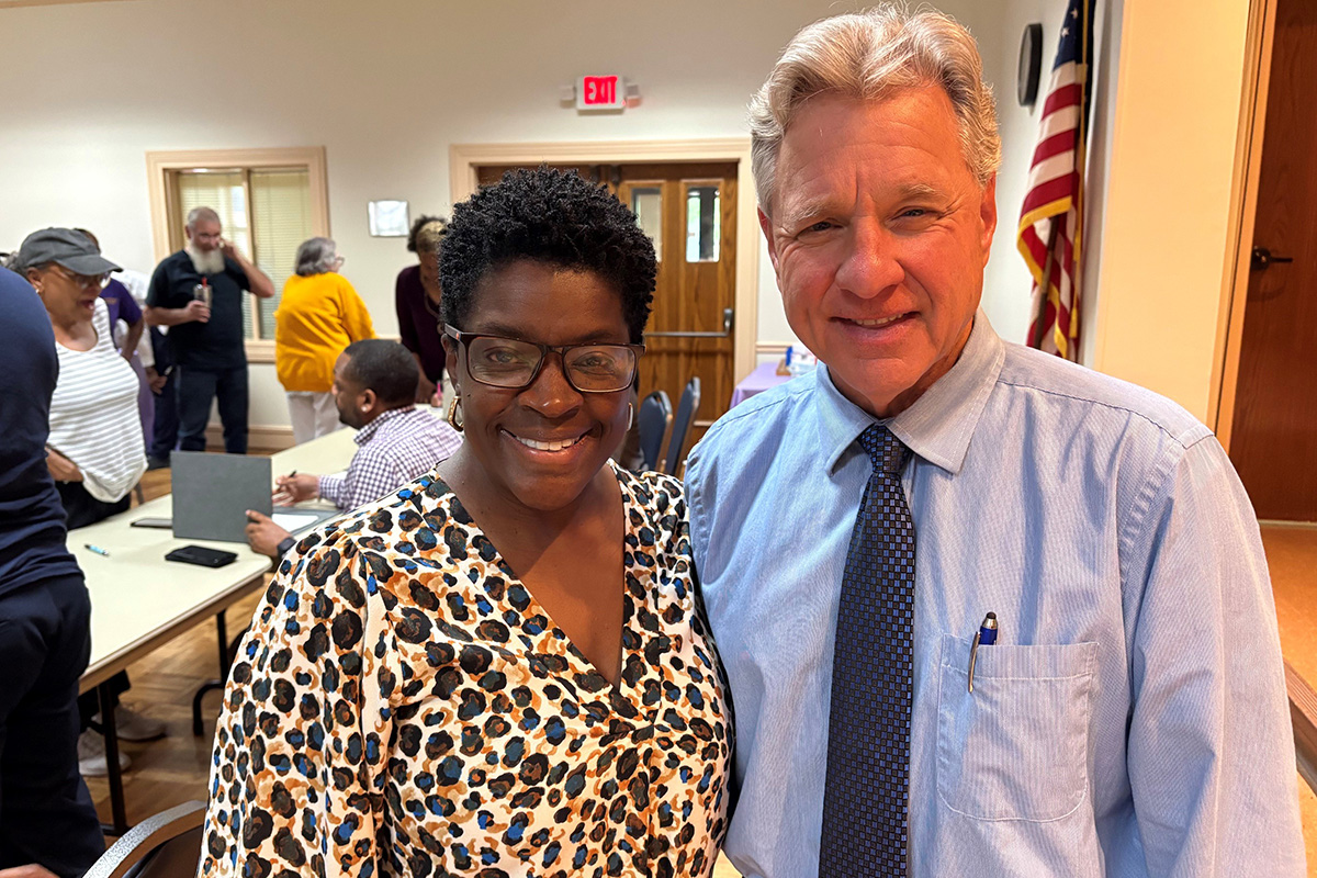 Steve Shular-UofM SPH Community Relations Representative with Memphis City Council Member Rhonda Logan