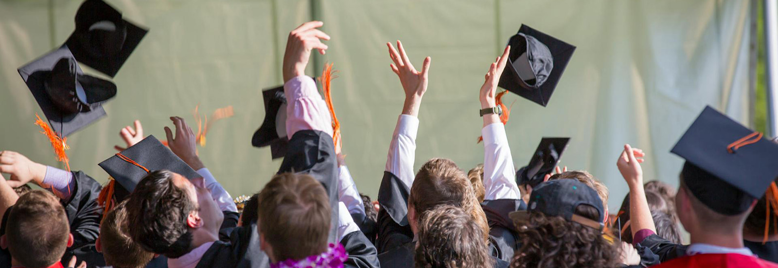 students graduation caps