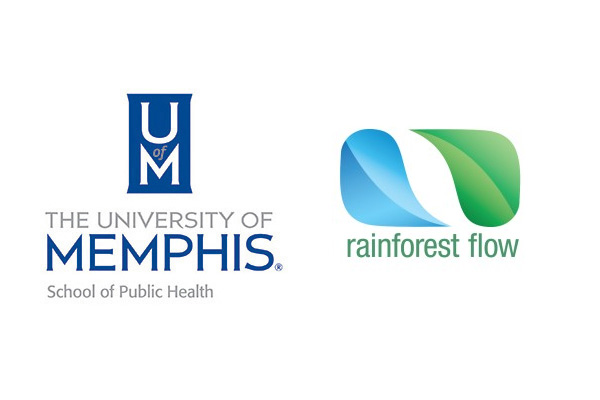 Logos of UofM SPH and Rainforest Flow
