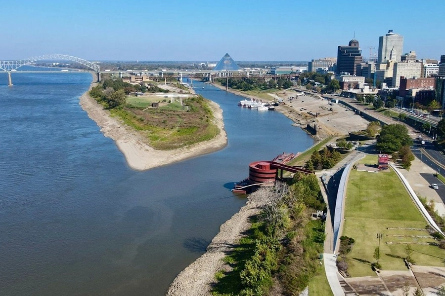 memphis city bird view