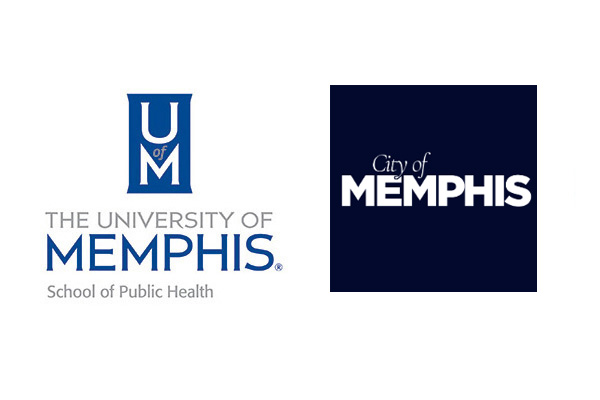 Logos of UofM SPH and City of Memphis Council