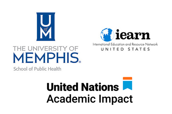 logos of UofM SPH, iEARN and UNAI