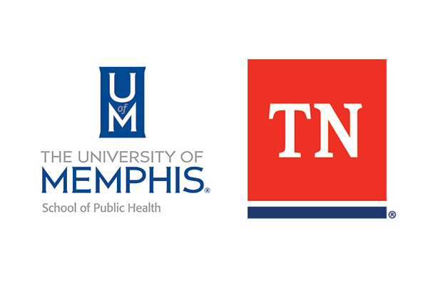 Logos of UofM SPH and TN Department of Health