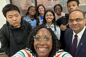 High school students and mentors at club launch