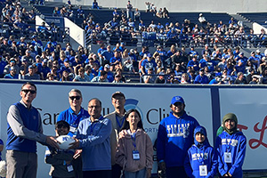 Drs. Joshi, Jia and Titu recognized by President Hardgrave with the Tigers Ascending to Excellence Award