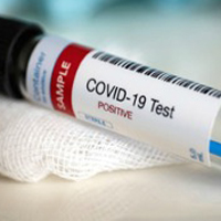 closeup of covid test