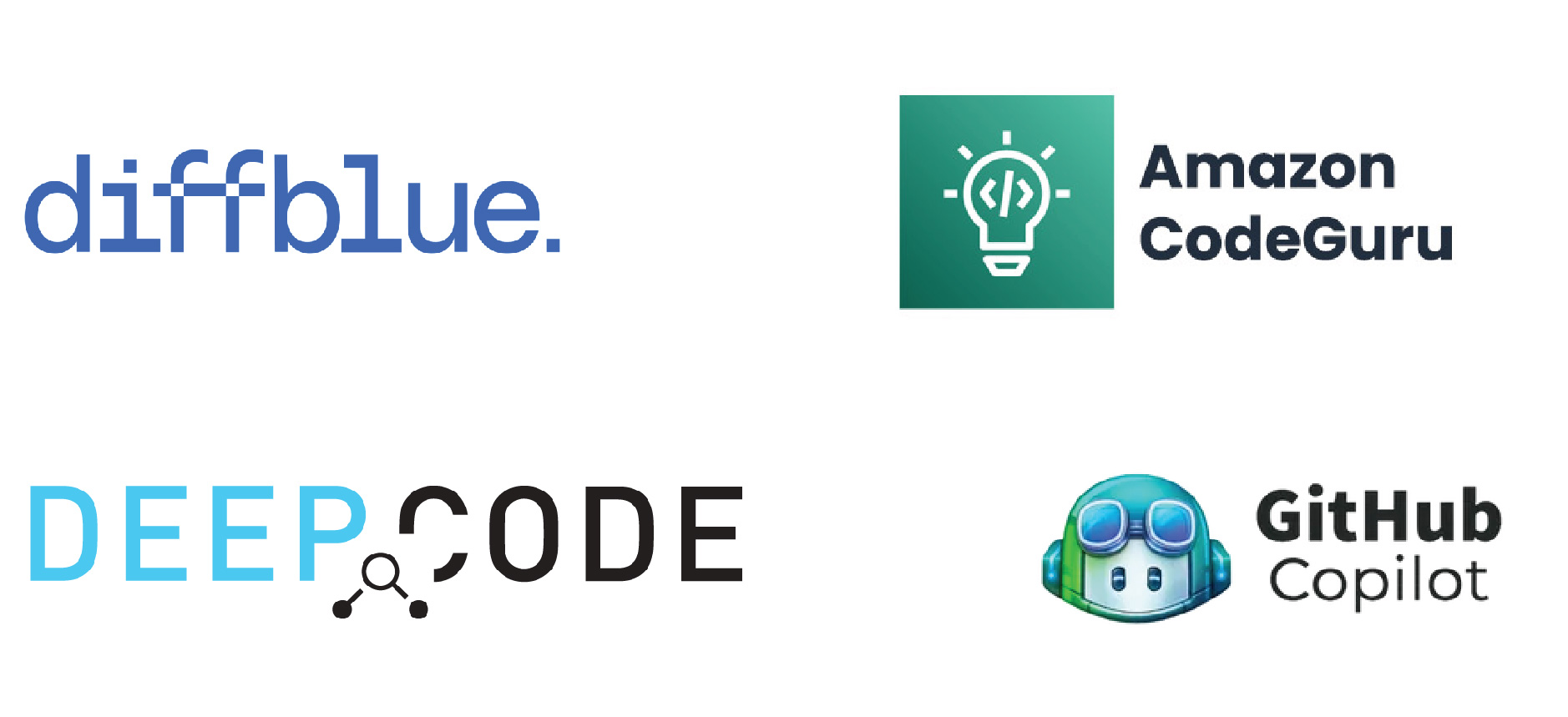 Github Copilot; DeepCode; Amazon CodeGuru; diffblue