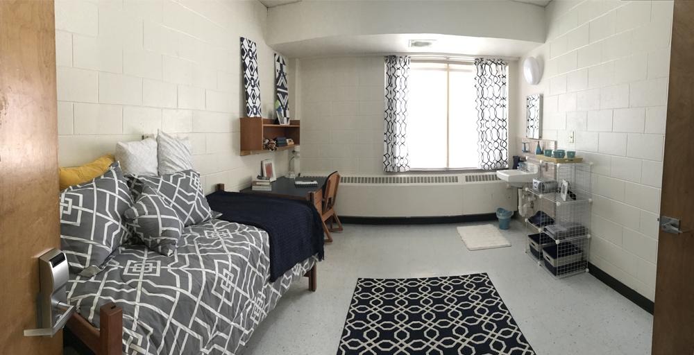 Rawls Hall single bedroom view 